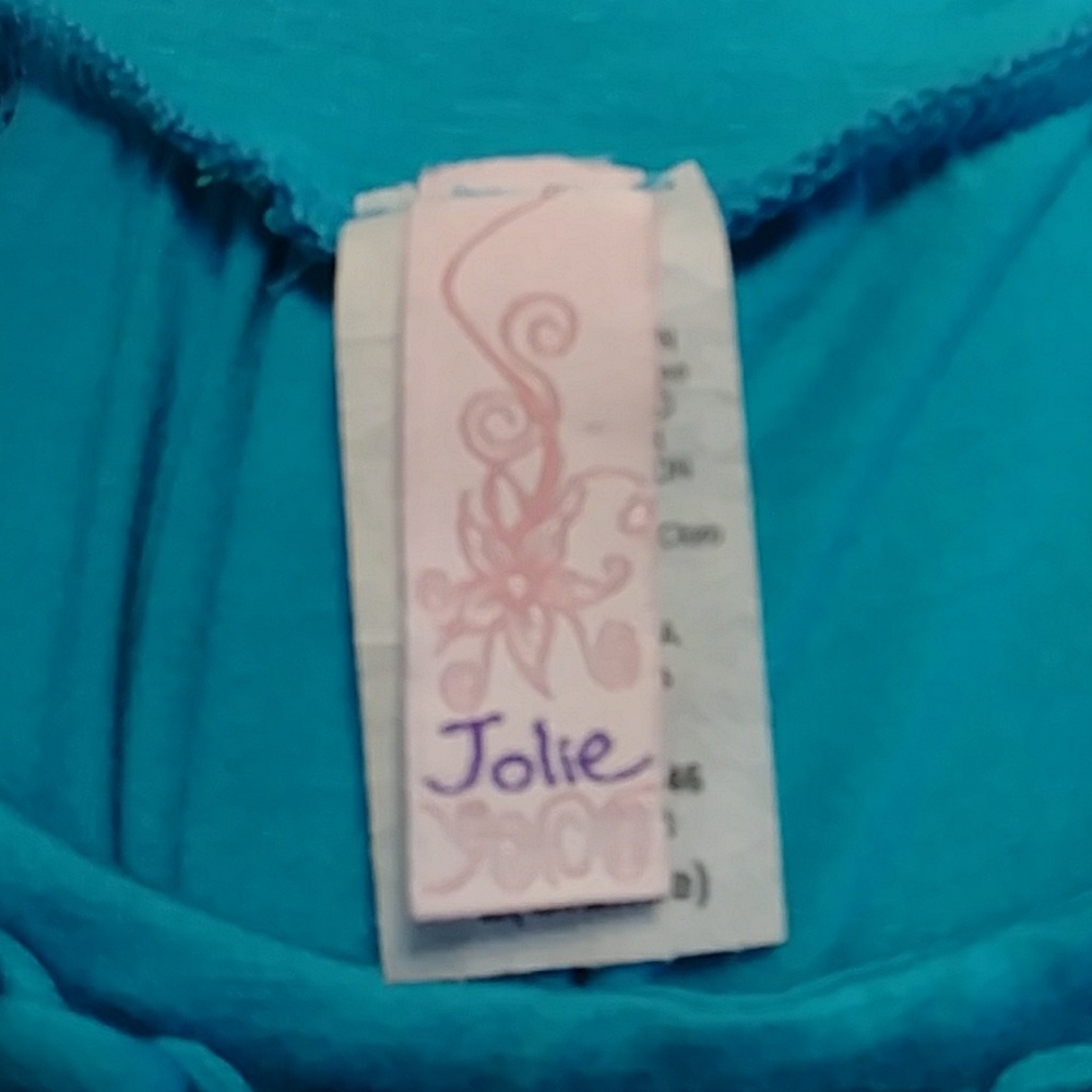JOLIE TURQUOISE BLUE SHIRT/TOP/TEE. - Size Large - Picture 4 of 5